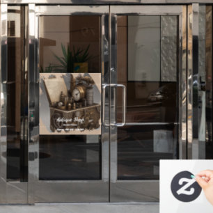 Autocollant Pour Fenêtre Machine à temps Steampunk - Vintage coffre au trés