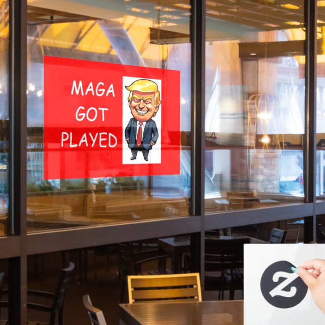 Autocollant Pour Fenêtre MAGA got played (Fenêtre du restaurant)