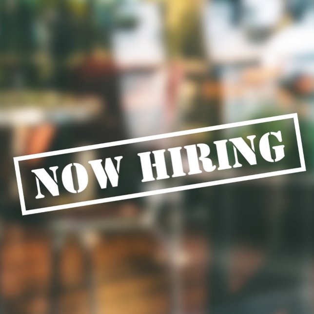 Autocollant Pour Fenêtre Maintenant, Embauche Entreprise Professionnelle Pe (Créateur téléchargé)