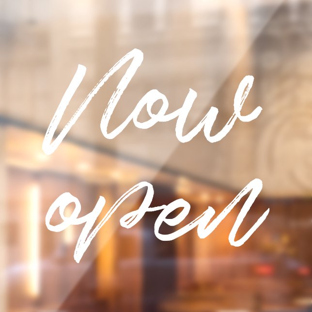 Autocollant Pour Fenêtre Maintenant ouvert enseigne d'ouverture d'entrepris (Feuille 2)