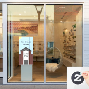 Autocollant Pour Fenêtre Maison scolaire de l'enseignant sur mesure