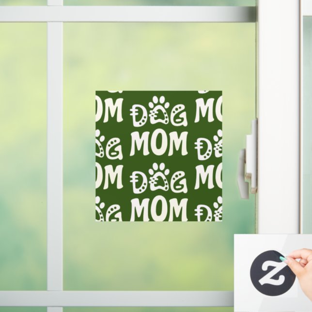 Autocollant Pour Fenêtre Maman Chien (Maison)