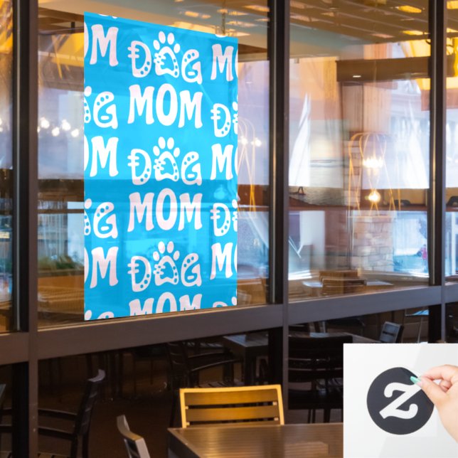 Autocollant Pour Fenêtre Maman Chien (Fenêtre du restaurant)