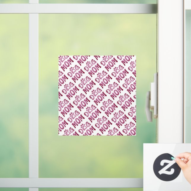 Autocollant Pour Fenêtre Maman Chien (Maison)