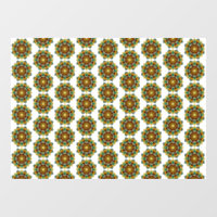 Mandala Motif 2002 en jaune et bronzette