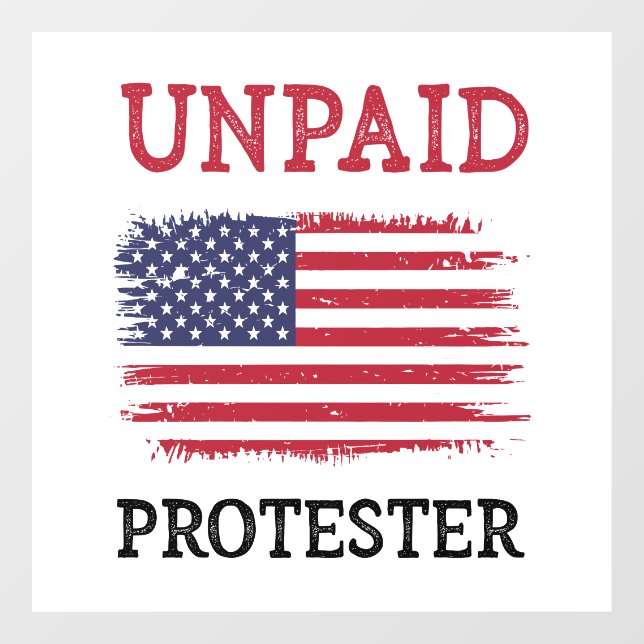 Autocollant Pour Fenêtre Manifestant non payé - Protestation (Feuille)