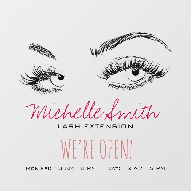 Autocollant Pour Fenêtre Maquillage Artiste Lashes Brosses Noir et Blanc Si (Feuille)