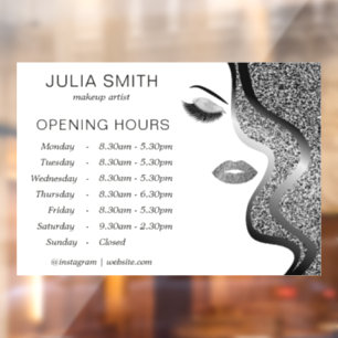 Autocollant Pour Fenêtre Maquillage avec effet parties scintillant argent