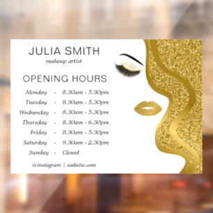 Autocollant Pour Fenêtre Maquillage avec effet parties scintillant or