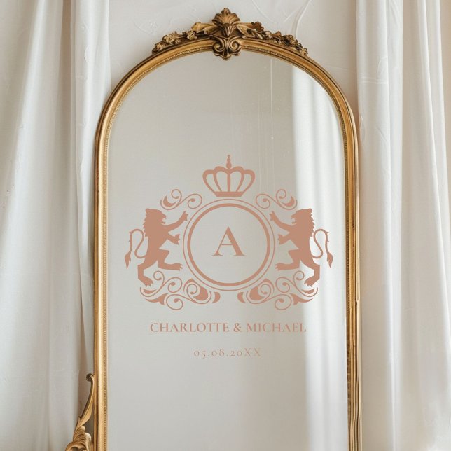 Autocollant Pour Fenêtre Mariage de monogramme de logo spécifique au client (Customer specific, logo, monogram wedding, window cling with your names and date.)