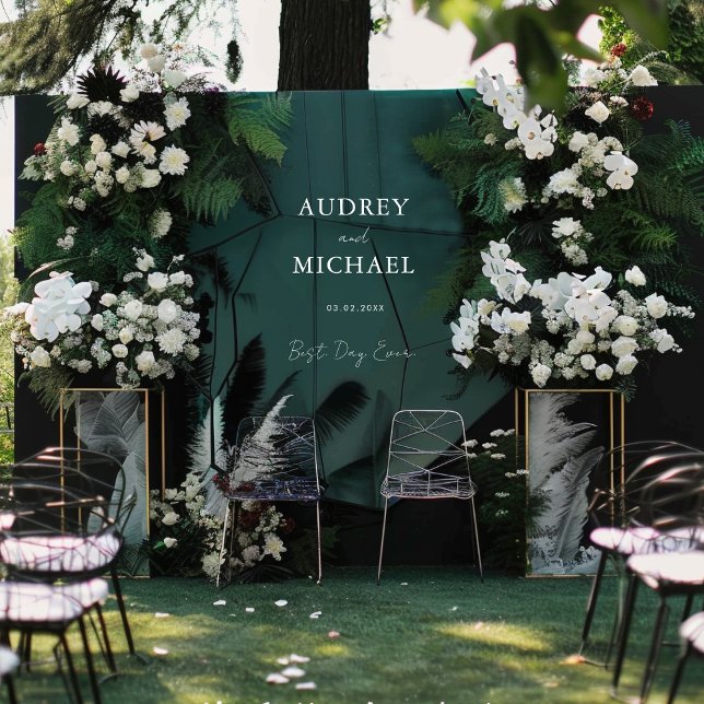 Autocollant Pour Fenêtre Mariage élégant et minimal (Créateur téléchargé)