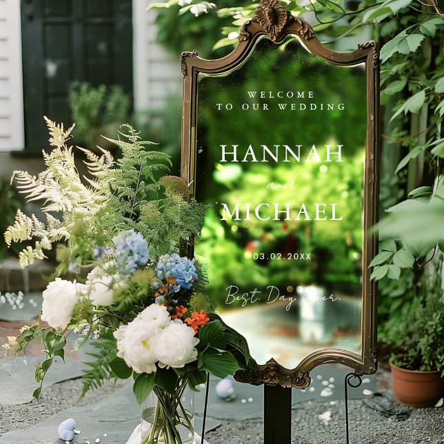 Autocollant Pour Fenêtre Mariage Élégant et Minimaliste (Créateur téléchargé)