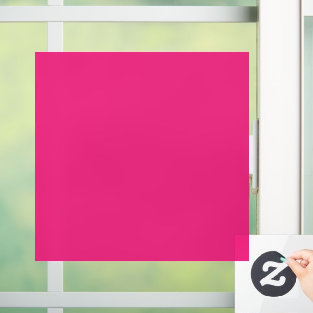 Autocollant Pour Fenêtre Mariage Rose Chaude | Invitation couleur unie auda (Maison)