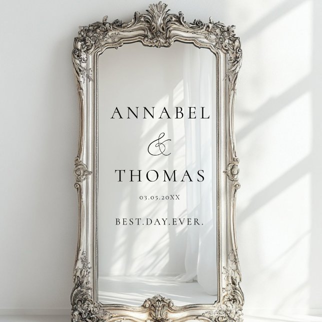 Autocollant Pour Fenêtre Mariage simple spécifique au client (Customer Specific Simpel Wedding Window Cling)