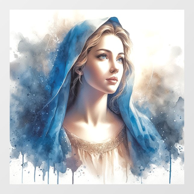 Autocollant Pour Fenêtre Marie Vierge Jésus (Feuille)