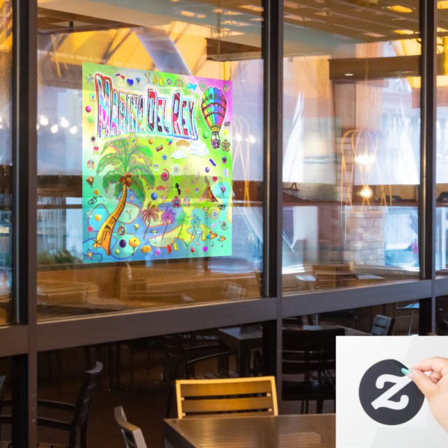 Autocollant Pour Fenêtre Marina Del Rey Éternel Melody Window Cling (Fenêtre du restaurant)