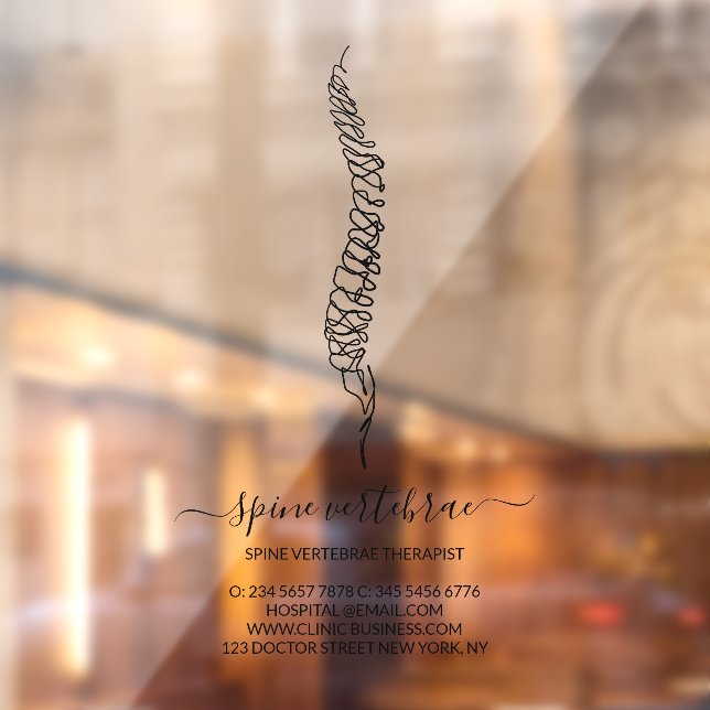 Autocollant Pour Fenêtre Marque de chiropraticien (Feuille 2)