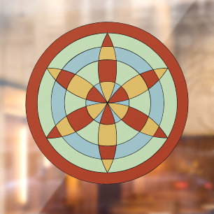 Autocollant Pour Fenêtre Marque de sortie Suffolk Hexafoil (Daisy Wheel)