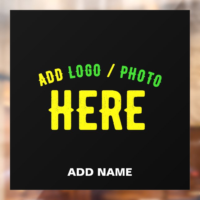 AUTOCOLLANT POUR FENÊTRE MARQUE NOIRE PERSONNALISABLE MODERNE ÉLÉGANTE VÉRI (Feuille 2)