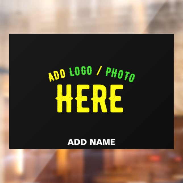 AUTOCOLLANT POUR FENÊTRE MARQUE NOIRE PERSONNALISABLE MODERNE ET ÉLÉGANTE V (Feuille 2)