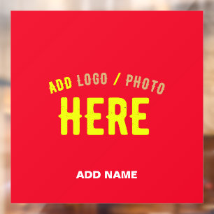 AUTOCOLLANT POUR FENÊTRE MARQUE VERIFIEE ROUGE PERSONNALISABLE MODERNE ET C