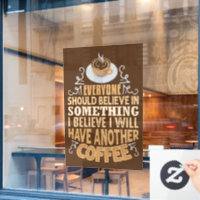 marrant café mot art Window Cling