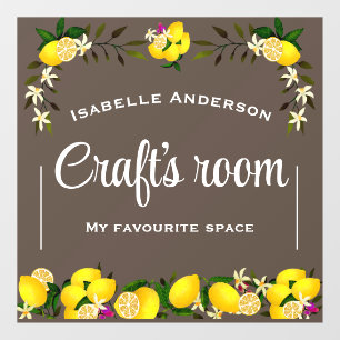 Autocollant Pour Fenêtre Marron artisanat citron