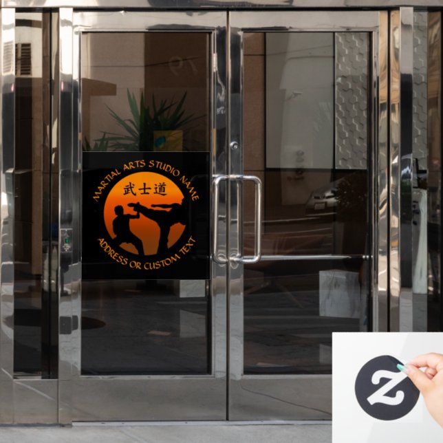 Autocollant Pour Fenêtre Martial Arts Karate Taekwondo Kung Fu Studio Propr (Porte de bureau)