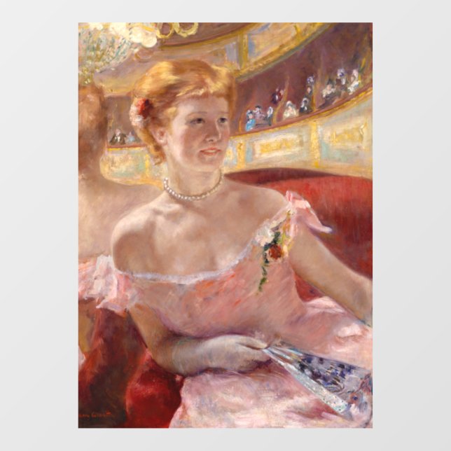 Autocollant Pour Fenêtre Mary Cassatt - Femme avec collier de perle dans un (Feuille)