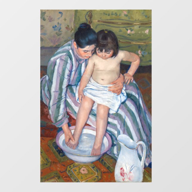 Autocollant Pour Fenêtre Mary Cassatt - Le bain de l'enfant / Le bain (Feuille)