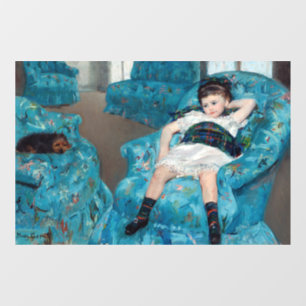 Autocollant Pour Fenêtre Mary Cassatt - Petite fille dans un fauteuil bleu