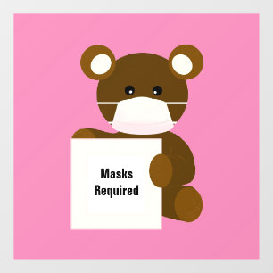 Autocollant Pour Fenêtre Masque d'entreprise - Clous de fenêtre d'ours en