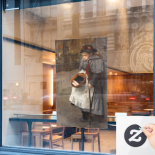 Autocollant Pour Fenêtre Matchstick Girl pauvre rue Urchin Pauvreté urbaine