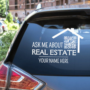 Autocollant Pour Fenêtre Me demander à propos de l'immobilier QR Code Decal