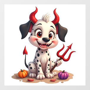 Autocollant Pour Fenêtre Méchanceté de dalmatien diabolique