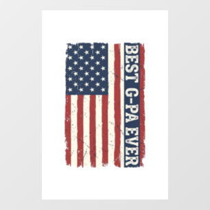 Autocollant Pour Fenêtre Meilleur G-PA Ever Drapeau Patriotique Vintage Des
