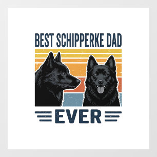 Autocollant Pour Fenêtre Meilleur Papa Schipperke Jamais Design Vectoriel R