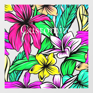 Autocollant Pour Fenêtre Mélange de fleurs tropicales Thunder_Cove