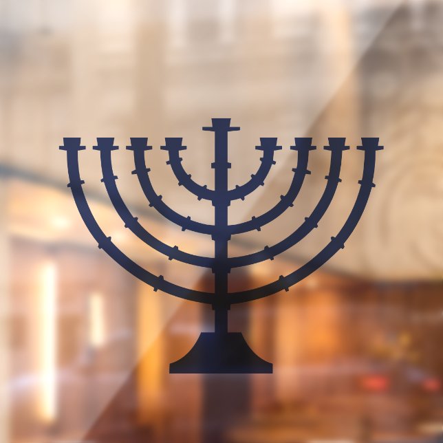 Autocollant Pour Fenêtre Menorah Hannukah (Feuille 2)