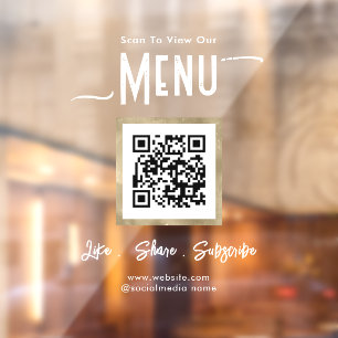 Autocollant Pour Fenêtre Menu Affaires Simple Connecter 