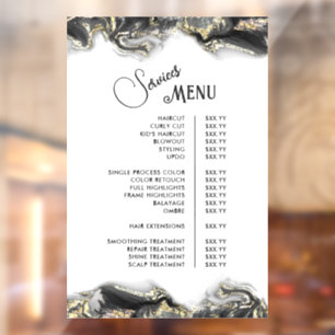 Autocollant Pour Fenêtre Menu des services de design de marbrure noire