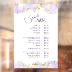 Autocollant Pour Fenêtre Menu des services de design en marbrure de lavande