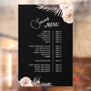 Autocollant Pour Fenêtre Menu des services de roses tropicales