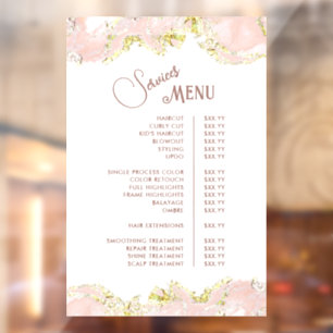 Autocollant Pour Fenêtre Menu Services de design en marbre rose