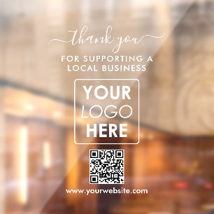 Autocollant Pour Fenêtre Merci Local Business Logo Brando Bienvenue