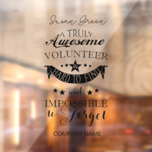 Autocollant Pour Fenêtre Merci volontaire