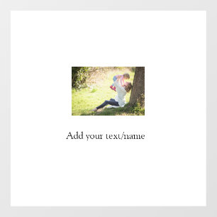 Autocollant Pour Fenêtre Mère fille photo de famille ajouter nom image text