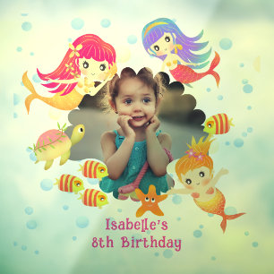 Autocollant Pour Fenêtre Mermaids Photo transparente