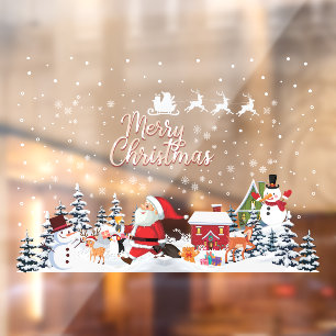 Autocollant Pour Fenêtre Merry Christmas Snowflakes