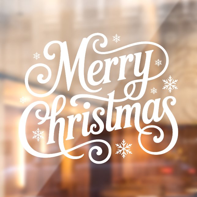 Autocollant Pour Fenêtre Merry Christmas Window Cling (Feuille 2)